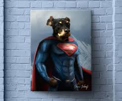 Superhero Custom Dog Portrait Clark