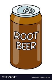 Doodle Cartoon Style Root Beer In A Can