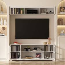 Fufu Gaga White Wooden Tv Stand Fits Tv