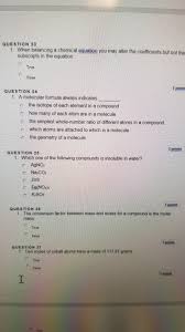 Balancing A Chemical Equation