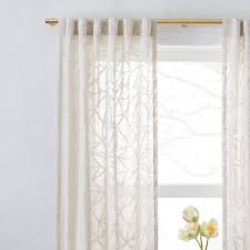 Sheer Abstract Glass Curtain West Elm