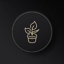 Plant In A Pot Line Icon Produce Oxygen