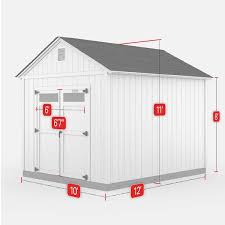 Professional Install Tahoe Series 10 Ft W X 12 Ft D Wood Shed Providence Storage 8 Ft H Sidewall 120 Sq Ft