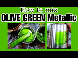 Olive Green Metallic Paint Mixing