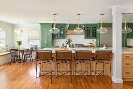 Appealing Kitchens In White Wood And Green