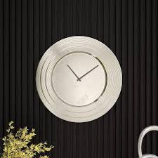 Decmode 24 Silver Aluminum Wall Clock