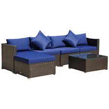 Patio Couch Furniture Set With Cushions