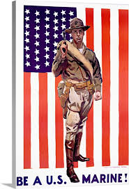 Be A U S Marine Vintage Poster By