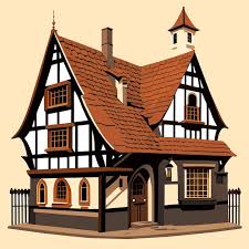 Old Medieval Germany Building Clipart