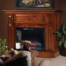 Electric Fireplace With Solid Wood