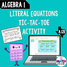 Algebra 1 Literal Equation Practice