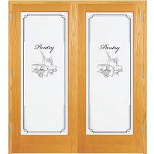 Mmi Door 60 In X 80 In Both Active Unfinished Pine Pantry Design 1 Lite Frost Prehung Interior French Door
