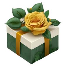 Green With Yellow Rose Icon Gift