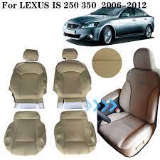 Faux Leather Beige Front Seat Covers