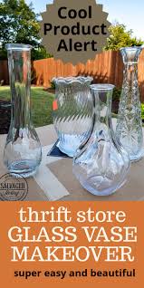 Thrift Glass Vase Makeover