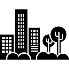 Buildings Trees And Plants In Cityscape