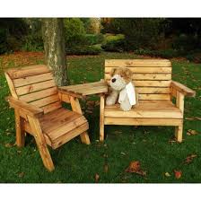 Wooden Bench Chair Combination Set