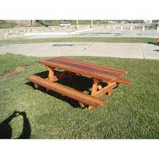 8 Ft Redwood Picnic Table