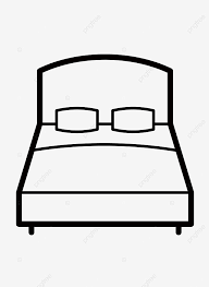 Double Bed Line Drawing Icon Wing