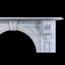 Antique Arch Victorian Marble Fireplace