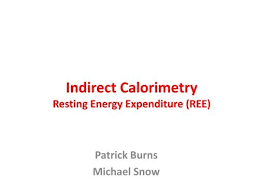 Indirect Calorimetry
