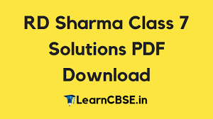 Rd Sharma Class 7 Solutions Pdf
