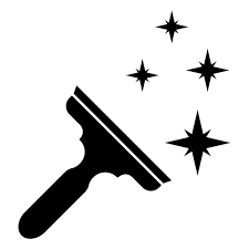 Glass Cleaning Tool Icon Logo