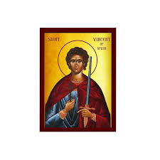 Saint Vincent Of Spain Icon Handmade