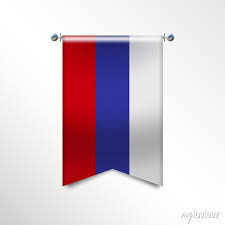 Flag Of Russia With Texture Realistic