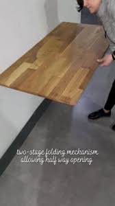 Wooden Folding Desk Oak Floating Table