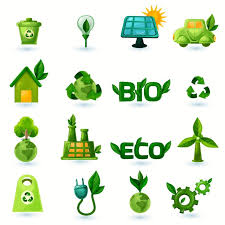Free Vector Green Ecology Icons Set