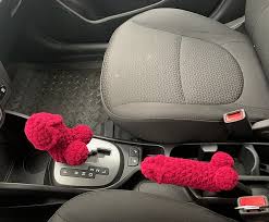 Car Shift Knob Red Handbrake Cover