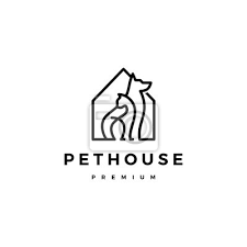 Dog Cat Pet House Home Logo Vector Icon