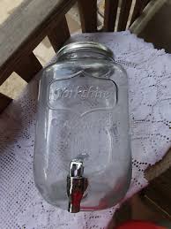 2 Gallon Tall Glass Jar Drink Dispenser