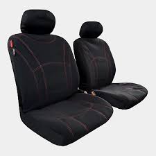 Neoprene Seat Covers Black Red Stitch