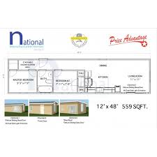 National 12 X 48 Manufactured Home Design