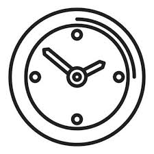 Wall Clock Icon Outline Vector Web