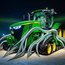 Futuristic John Deere Tractor With Led
