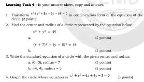 Learning Task 4 In Your Answer Sheet