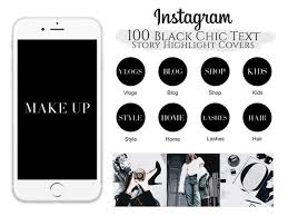 Black Stylish Text Instagram Highlight
