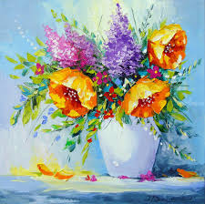 Gladiolus Flower Oil Painting