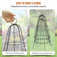 Vevor En Wire Cloche 6 Packs 12 2 Diameter X 20 Height Plant Protector And Cover With Zip Ties Sy Metal Cage Garden Protection From