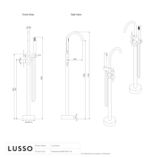 Luxe Chrome Floorstanding Bath Shower