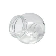 Clear Glass Tilted Cookie Jar Uk