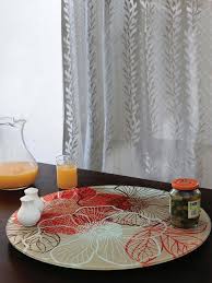 Jvs Orange Glass Lazy Susan Turntable