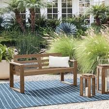 Portside Outdoor 60 In Porch Bench Weathered Gray West Elm