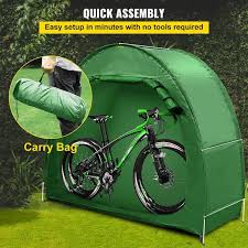 Vevor Bike Cover Storage Tent 420d Oxford Portable For 2 Bikes Outdoor Waterproof Anti Dust Bicycle Storage Shed Heavy Duty