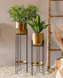 Round Homeshastra Metal Planters For
