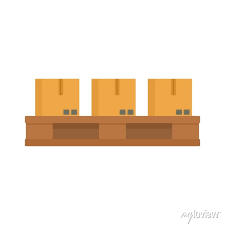 Pallet Icon Flat Isolated Vector