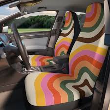Retro Wave Car Seat Covers Boho
